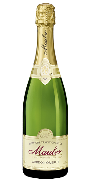Mauler Cordon Or Brut Neuenburg Schweiz Chenin, Chardonnay, Pinot Noir Frisches Zitronenaroma mit feiner pflanzlicher Note und Aromen von gebratenem Apfel, Honig und Mango. Geschmeidig und ausgewogen im Mund. Wein kaufen