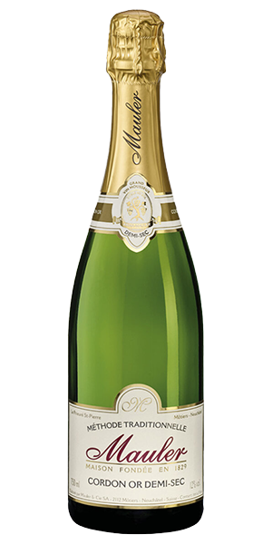 Mauler Cordon Or Demi-Sec Neuenburg Schweiz Chenin, Chardonnay, Pinot Noir Feinperlig, intensiv fruchtige Nase dominiert von Aromen von exotischen Früchten, Birne und Apfel. Frisch und ausgewogen, mit süsslicher Note im Abgang. Wein kaufen