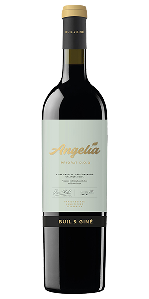 Buil & Giné Angelìa DOQ Priorat Spanien Cabernet Sauvignon, Grenache, Carignan, Merlot Intensive Aromen von kandierten schwarzen Früchten, Kakao und schwarzem Pfeffer. Vollmundig, mit langem, lebhaftem mineralischen Nachgeschmack. Sehr elegant, tanninreich und geschmeidig. Wein kaufen