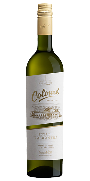 Bodegas Colomé Estate Torrontes Salta Argentinien Torrontes Florale Noten von Rosen, Zitrusaroma von Grapefruit und ein Hauch Gewürze. Am Gaumen ist der Wein frisch, rund und gut strukturiert, mit einem langen, eleganten Abgang. Wein kaufen