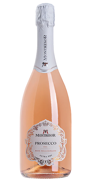 Giacomo Montresor Prosecco DOP Rosato Millesimato Venetien Italien Glera, Pinot Nero Im Bouquet ein frischer, zarter Duft mit Noten von Himbeeren. Im Gaumen erfrischend und prickelnd. Die feine und anhaltende Perlage erfreut Nase und Gaumen gleichermassen. Wein kaufen