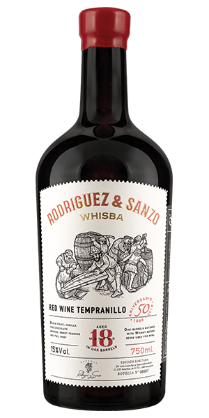 Rodríguez & Sanzo WHISBA 18 months in Whisky Barrels Castilla y León Spanien Tempranillo Sehr aromatisch und zugänglich, intensive Noten von reifen schwarzen Früchten, Gewürzen, Schokolade und einem Touch Rauch. Unheimlich aromatisch mit feinsten, samtigen Tanninen. Wein kaufen.