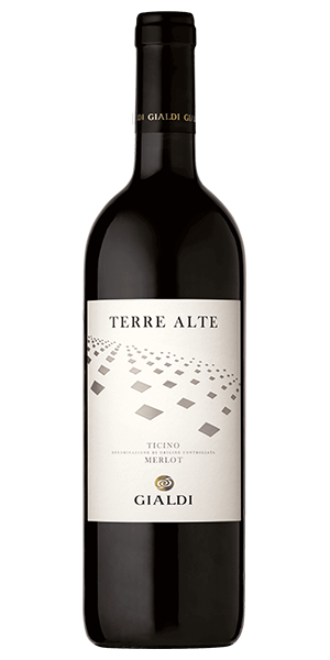Gialdi Terre Alte Rosso DOC Tessin Schweiz Merlot Aromen von roten Beeren, begleitet von Menthol und einer leichten Röstnote. Am Gaumen vollmundig mit reifen, süssen Tanninen, ausgewogen und harmonischer, filigraner Körper. Wein kaufen.