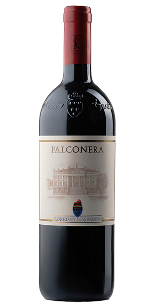 Loredan Gasparini Falconera Merlot Montello Asolo DOC Montello Asolo Italien Merlot Duftende Nase mit roter Paprika, Efeu und einem Hauch von Pflaume. Würziger Gaumen mit Noten von schwarzem Pfeffer, feinen, gut integrierten Tanninen, erfrischender Säure, anregendem Abgang. Wein kaufen