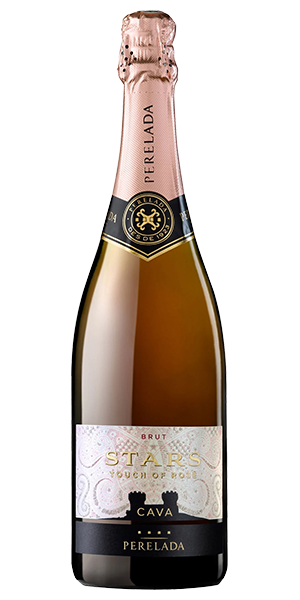 Castillo Perelada Stars Touch of Rosé Brut Cava DO Katalonien Spanien Garnacha, Pinot Noir Aromen von Aprikosenmarmelade, Granatapfel und gerösteter Mandel. Sanft prickelnd, mit Noten von Nektarine, Orange, Rosenblättern und frisch gebackenem Baguette im erfrischenden Abgang. Wein kaufen